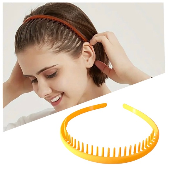 🔴 5 for $10 ONE Yellow Headband with Teeth - Picture 1 of 7